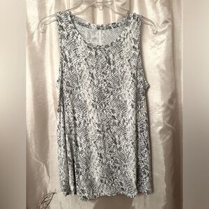 Print Sleeves Tank Top